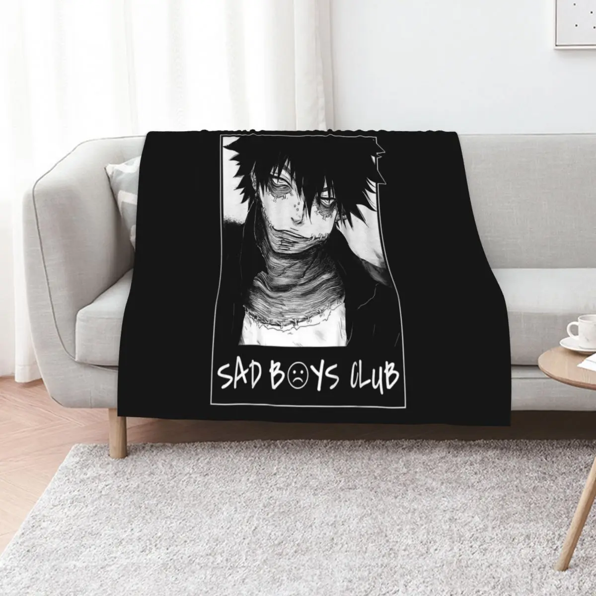 

SAD CLUB (Dabi Blueflame) Throw Blanket Plaid on the sofa anime Furrys Moving Blankets