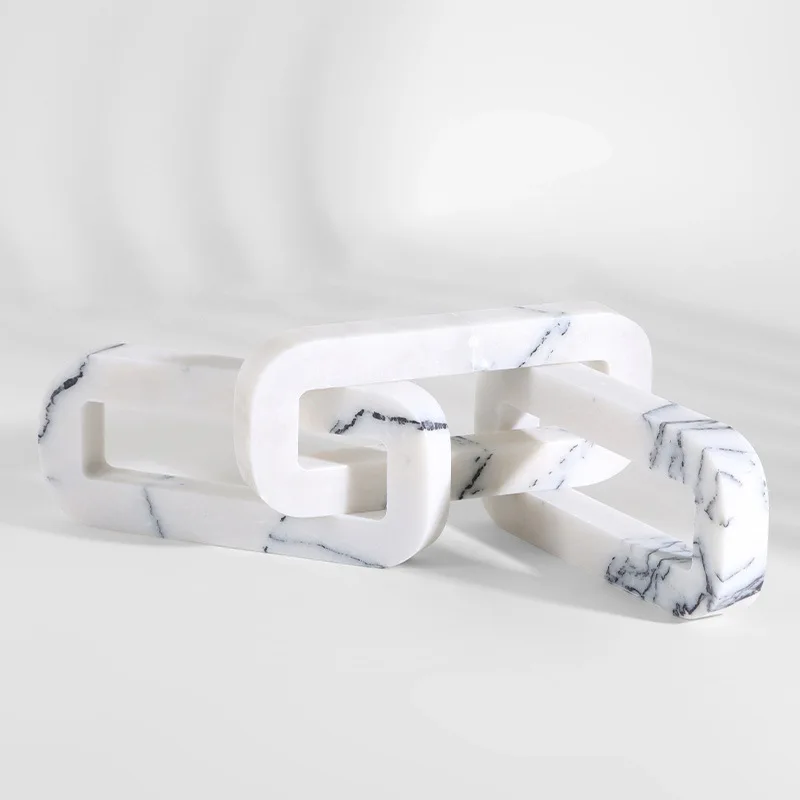 زخرفة زخرفية على شكل سلسلة من الرخام الأبيض لموسيقى الجاز بتصميم بسيط من الشمال