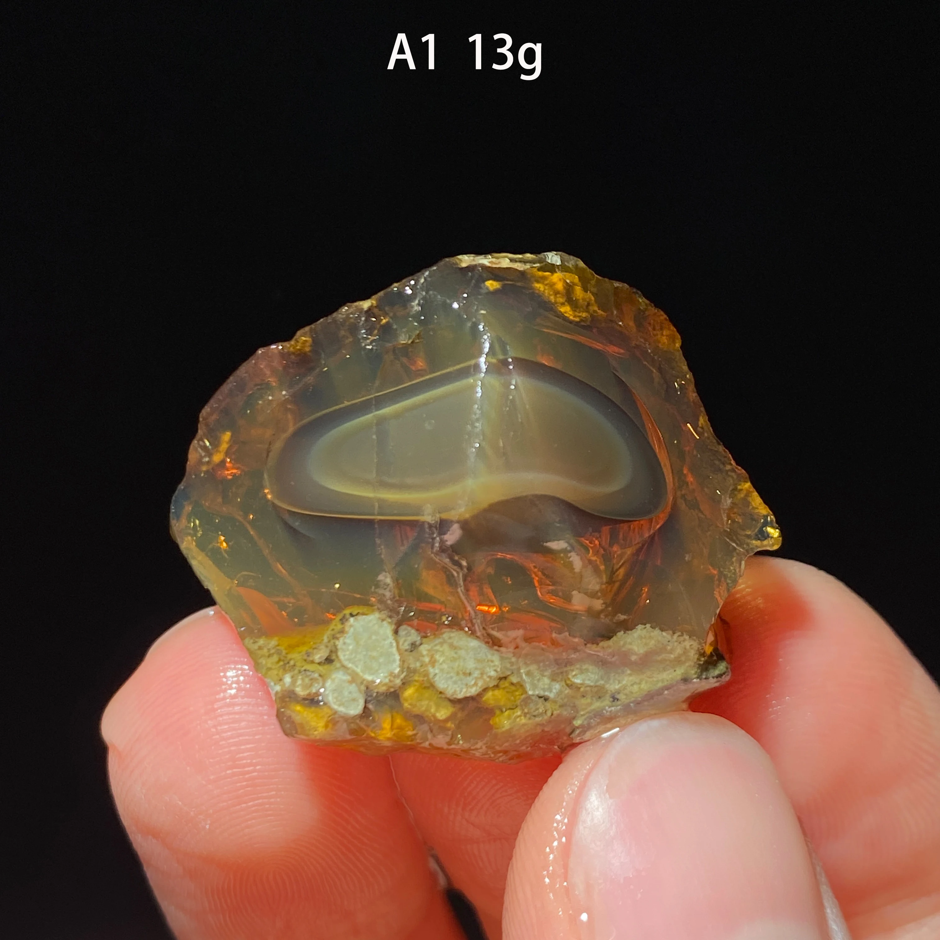 Opale d'Éthiopie Naturelle Rare et Colorée (Nécessite l'eau) – Gemme Minérale, Cristaux de Quartz pour l'Amour et la Guérison, Prise sous éclairage