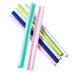 Silicone Foldable Straw 250MM Environmentally Friendly Reusable Easy To Clean Foldable Food Grade Silicone Foldable Straw