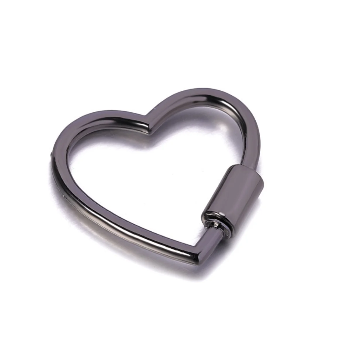 Heart Shaped Opening Buckle Metal Spring Gate Ring Keychain Dog Chain Connection Buckles Bag Lanyards Clip Hook DIY Accessories image 3