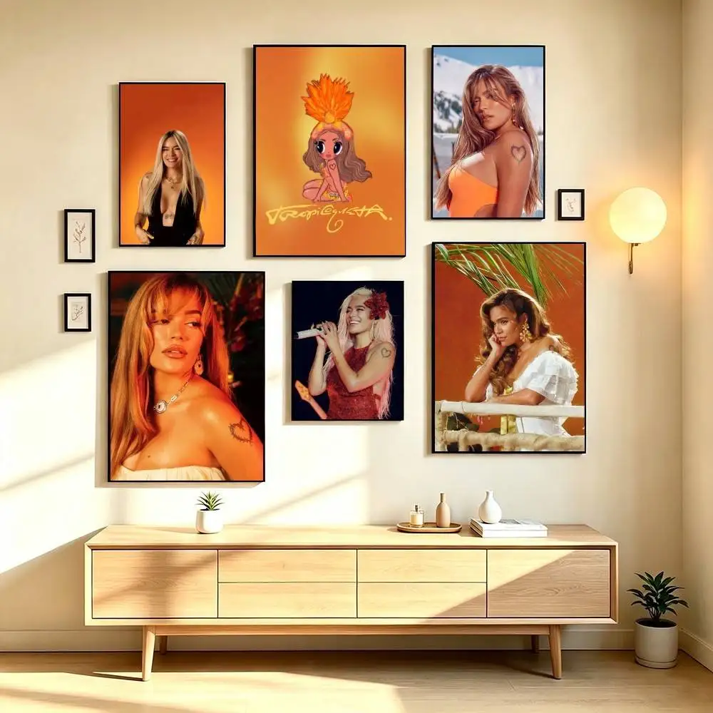 K-Karol G Pop Singer Poster High Quality Dorm Living Room Aesthetic Wall Decoration Painting Stickers Gift