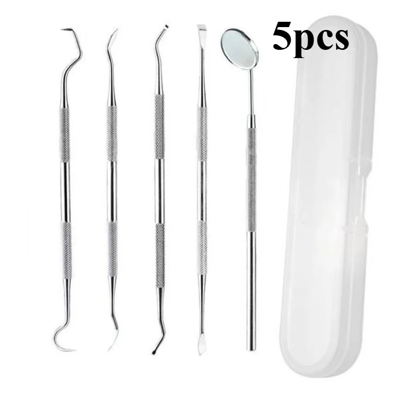 3/4/5/6/7 قطعة أدوات طبيب الأسنان المهنية الفولاذ المقاوم للصدأ الجير مزيل مسواك البلاك مكشطة تنظيف الأسنان عدة طب الأسنان #2