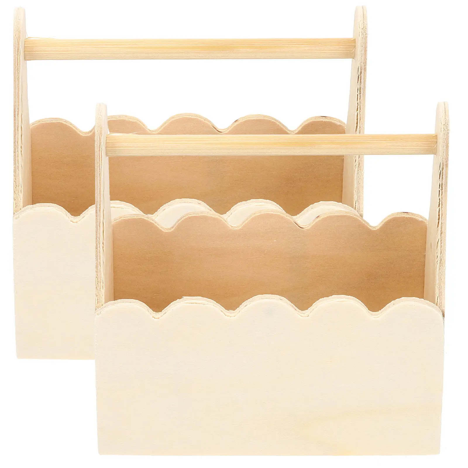 

2 шт. Незаконченные деревянные корзины для цветов DIY, в деревенском стиле, для хранения лепестков, для свадебных цветочных композиций, декора дома и офиса, для детского творчества