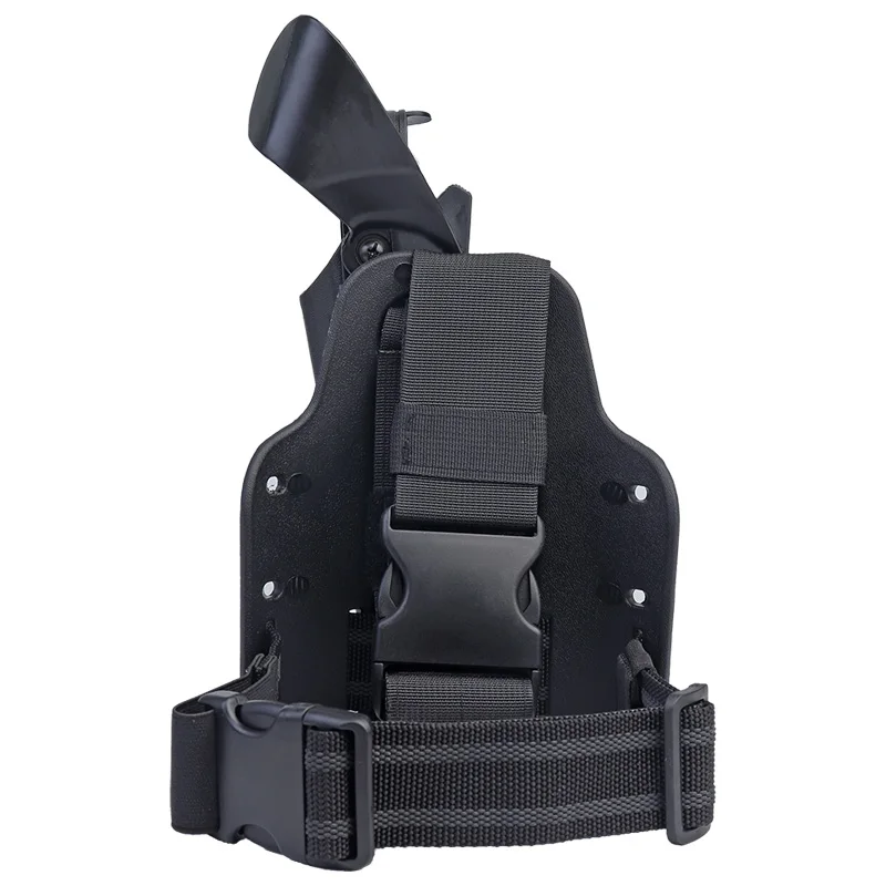 Right Hand Short Gun Holster with Flashlight Suitable for 1911 Outdoor Shooting Leg Holster