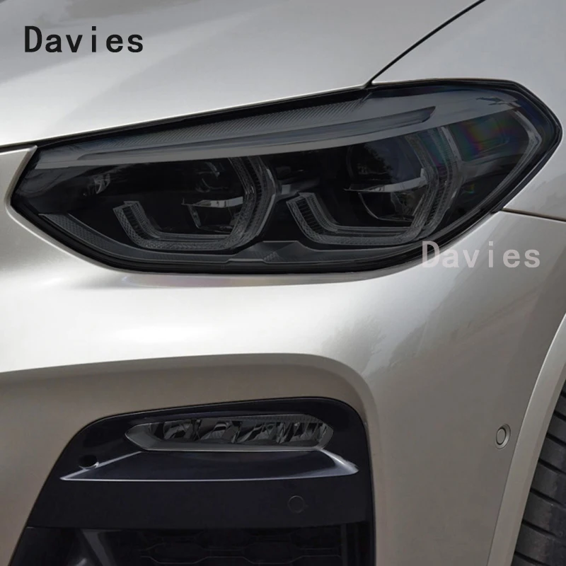 

For BMW X4 2019-2023 Car Headlight Protective Film Vinyl Restoration Transparent Black Front lamp Front light TPU Sticker