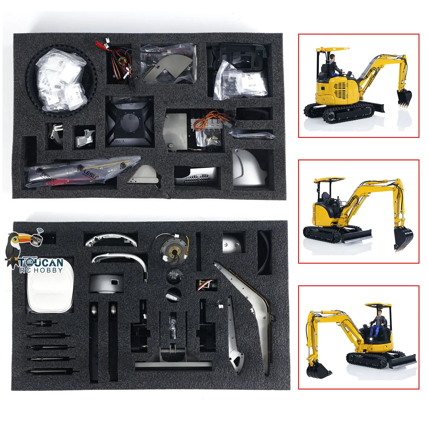 

KIT LESU PC30 RC Мини-экскаватор в масштабе 1/14 RC Гидравлический металлоискатель Световая система Модель автомобиля с дистанционным управлением для взрослых