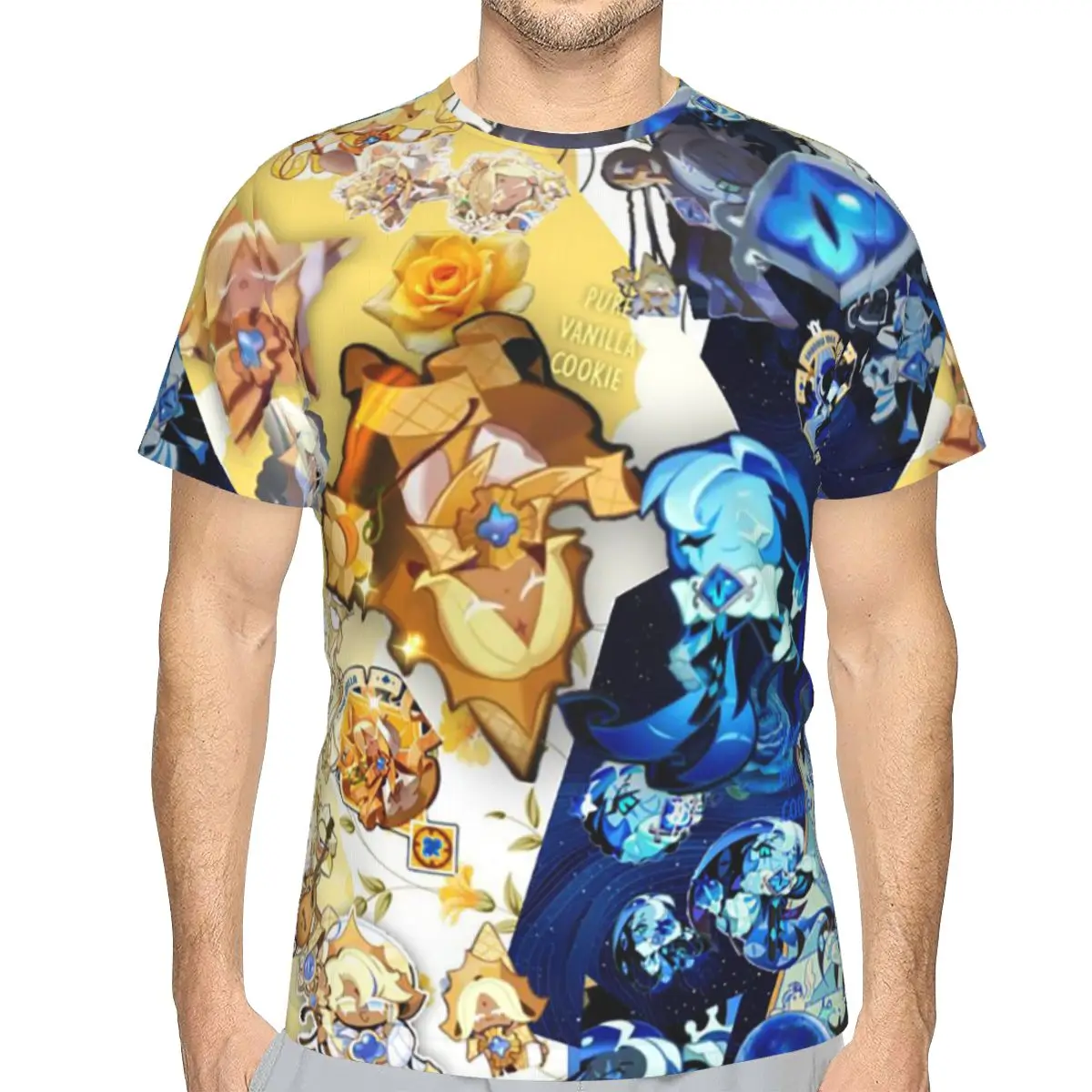 Shadow Milk Cookie Run Kingdom Cute Cartoon Anime 100% Cotton T-Shirt Men'sFashion T Shirts Men Crew Neck Short Sleeve