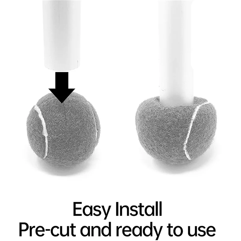 

RTSHE-10 шт. предварительно вырезанный теннисный мяч Walker для ножек мебели и защиты пола, сверхмощное долговечное покрытие из фетра, серый