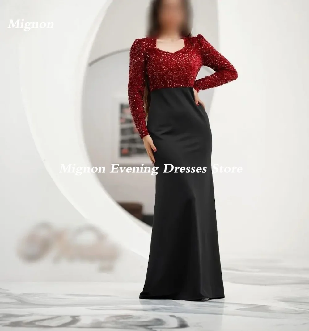 Mignon-vestido de satén con lentejuelas para mujer, traje elegante de sirena, hasta el tobillo, Formal, para fiesta de noche, 2023