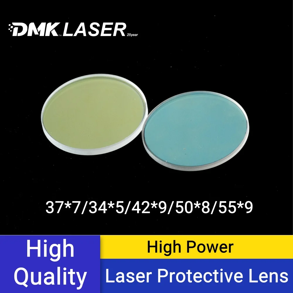 DMK high power protective lens laser Windows glasses D37T7 D34T5 D42T9 D50T8 D55T9 For Raytools QILIN BOCI KRD Raytools Ospri