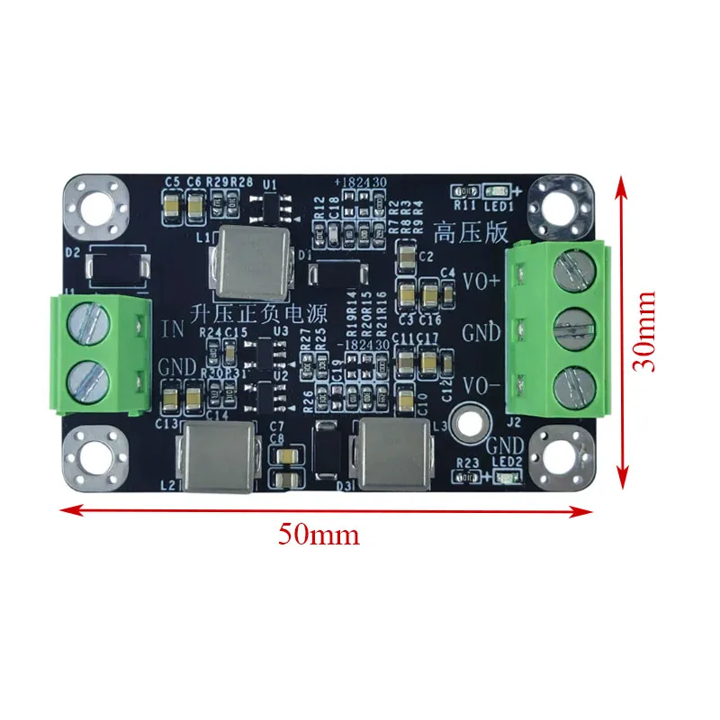 DC-DC Boost Converter Module, Single Supply to Bipolar ±18V/±24V/±30V Output, Low Ripple Power Supply for Op-Amp & ADC