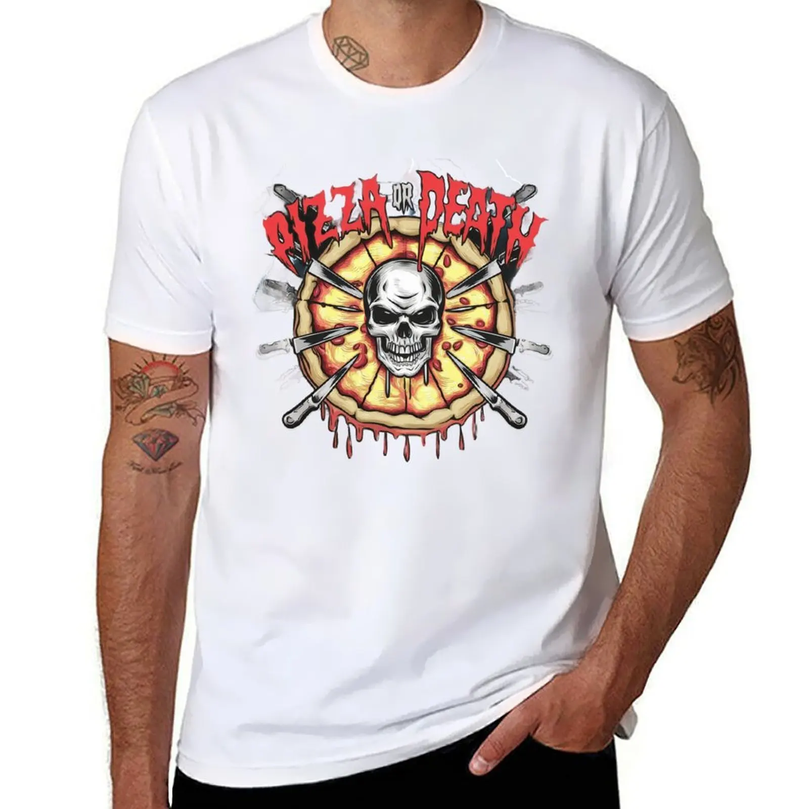 

Pizza or Death a gift for horror and pizza fan T-Shirt t shirt personalised man t shirt graphic T-Shirt