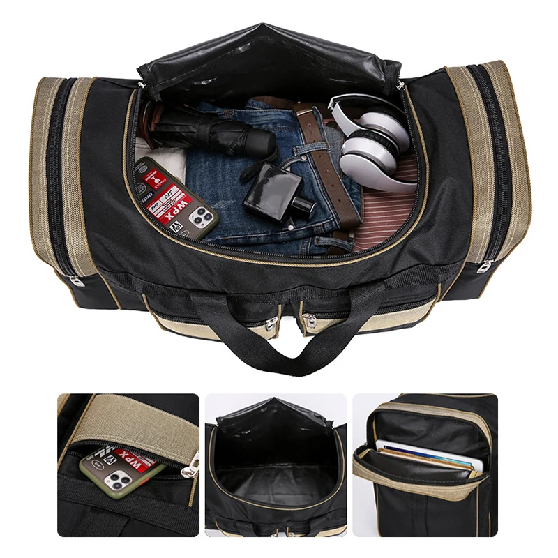 Travel Bag Large Capacity Outdoor Sports Fitness Handbag Business Training Shoulder Men Women Duffel Luggage Storage Bags Y68A