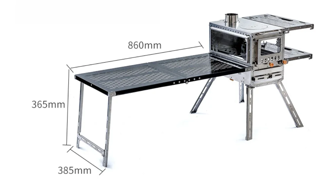 Outdoor Camping Grill with Folding Table 304 Stainless Steel for Heating Premium Camping Grills