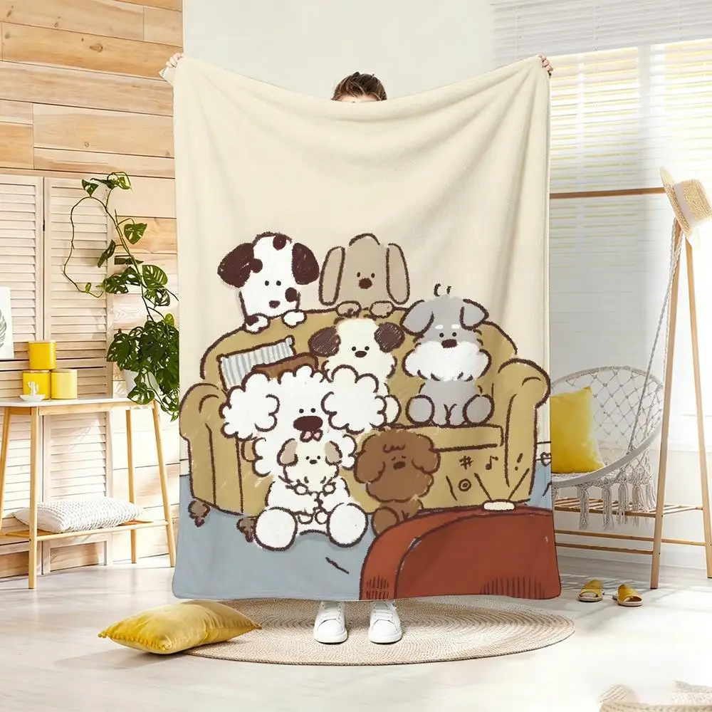 Cartoon Figure B-BOKUS WAS INUS Throw Lightweight 240g Flannel Blanket Soft Skin-friendly for Summer Cooling
