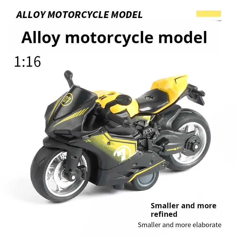 

1:16 Scale Motorcycle Street Sport Bike ADV Motorcycle Simulation Die-Cast Model Collectible Ornament Toy Car Boys Pull Back