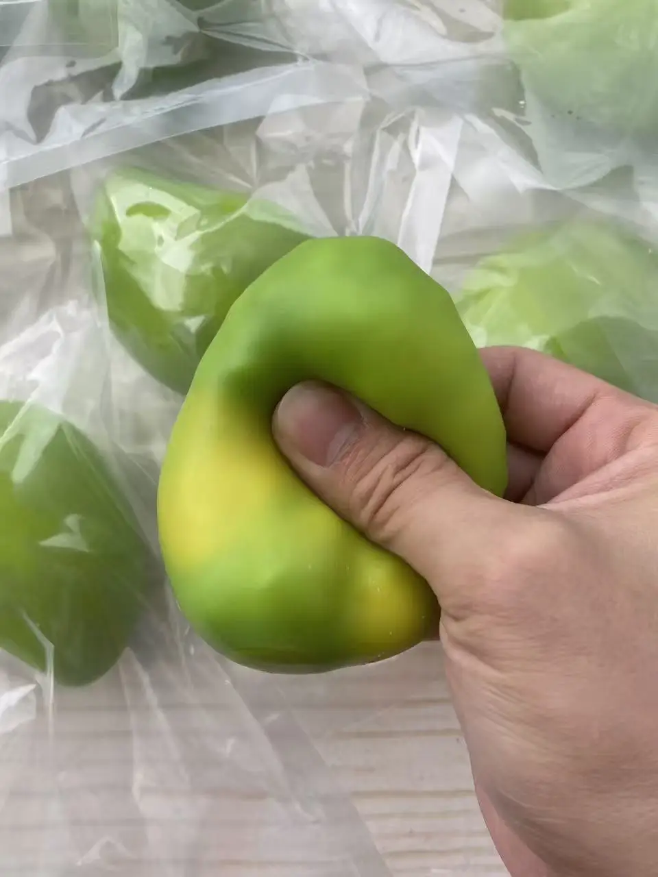 Handmade Crispy Mango Stress Ball Fidget Toy Crunchy Squeeze Ball Round Blocks Filled ASMR Anti Stress Toys for Adults