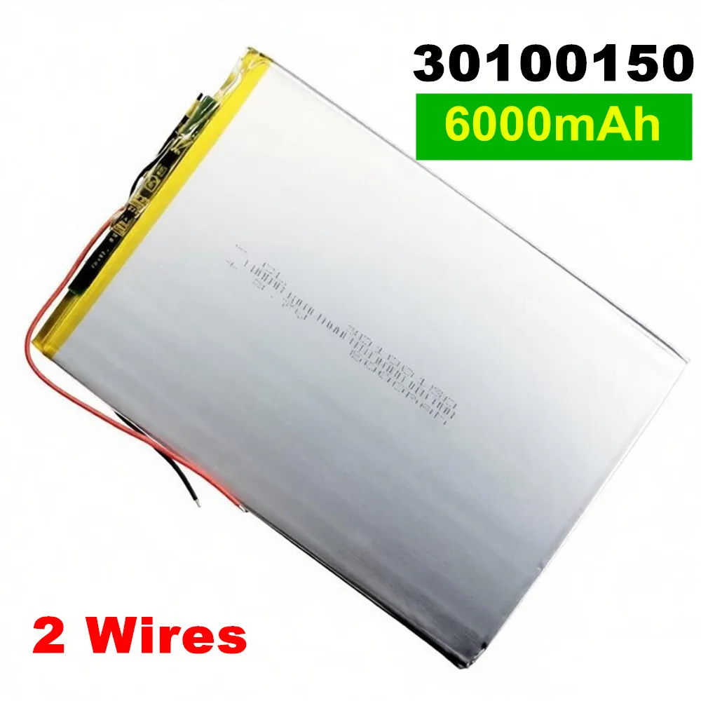 1-10PCS 3.7V 6000mAh 30100150 31101150 Polymer Lithium Rechargeable Battery For Tablet PC 8 inch 9 inch 10 inch Power Bank Toys