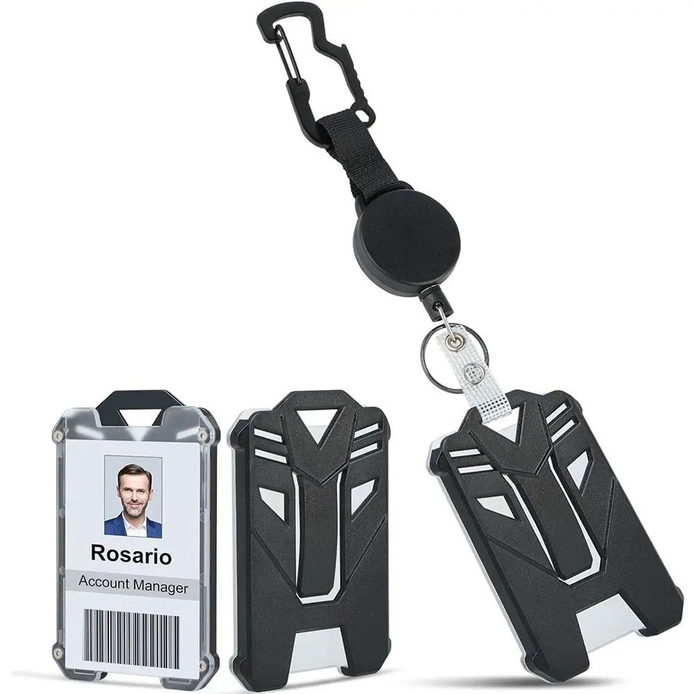 Retractable Badge Holder and Heavy Duty Badge Keychain with Belt Clip ID Card Holder Accessories Carabiner Badge Holder