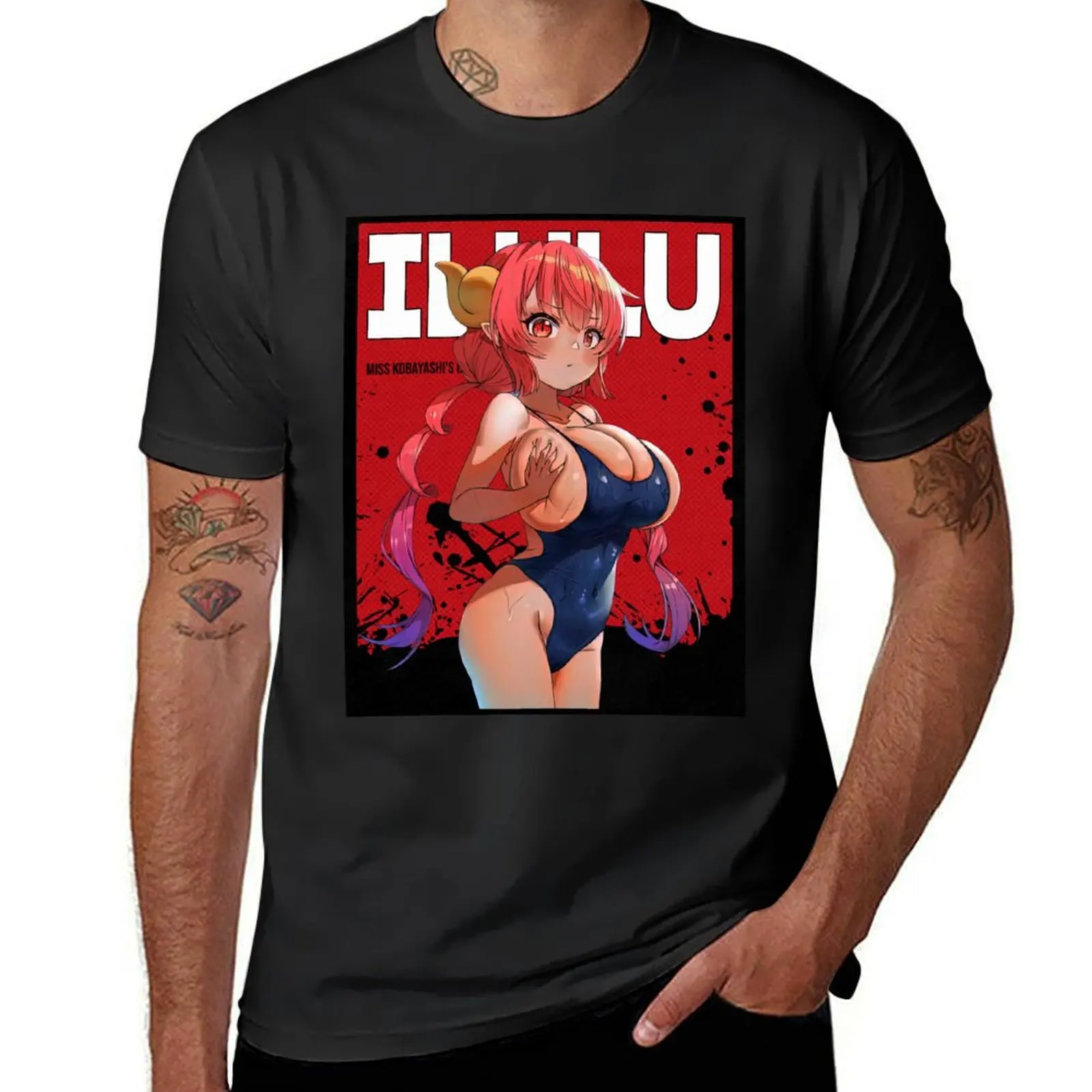 

Ilulu Miss Kobayashis Dragon Maid Red Comic Design v2 T-Shirt T-shirts man custom t shirt men t shirt