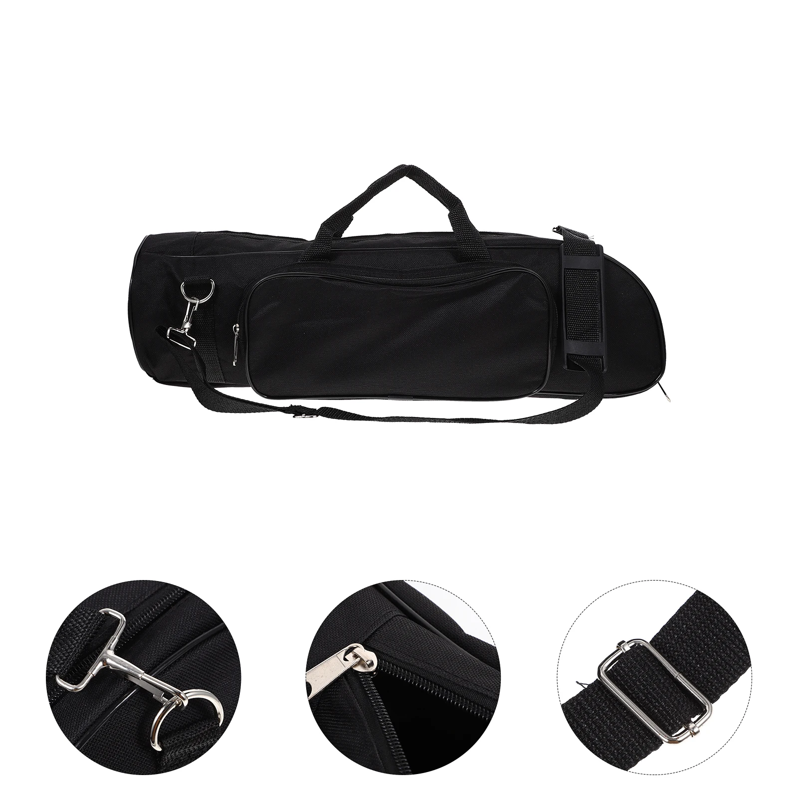 

Black Small Portable Travel Backpack Trumpet Case Waterproof Oxford Cloth Shoulder Strap Storage Bag Musical Instruments