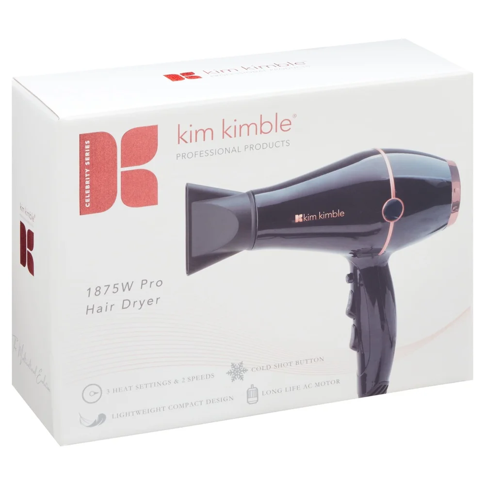 مجفف شعر احترافي بقدرة 1875 وات، تصميم مريح وخفيف للغاية، 3 إعدادات للحرارة، 2 سرعات مكثف، وظيفة لقطة رائعة