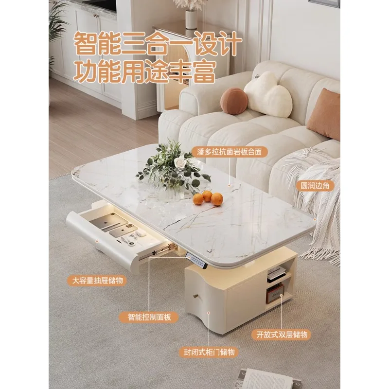 Cream wind solid wood electric folding lifting table household desktop computer table bedroom 1.2 meters desk e-sports table