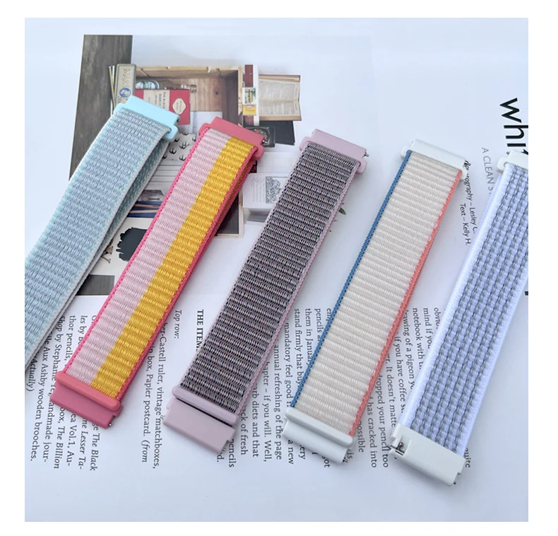 Ремешок для часов 22 мм-20 мм для Amazfit GTR-GTS 4-3-2-2e/GTR 42 мм/47 мм bip-U-S-lite, нейлоновый ремешок с петлей, спортивный correa amazfit gts 4 2 mini