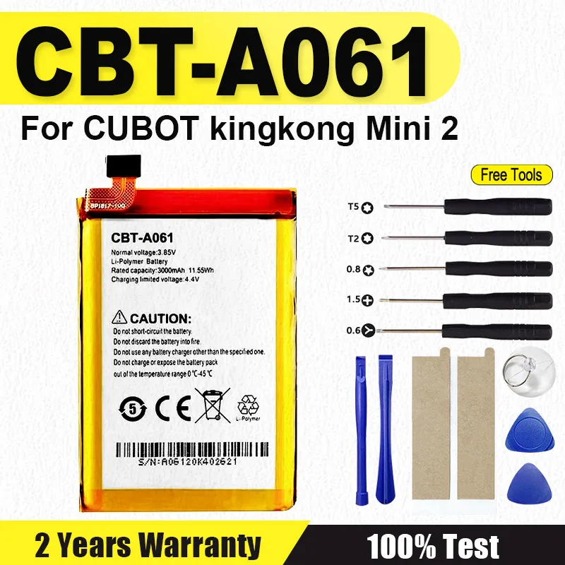 Brand-New 3000mAh for CUBOT CBT-A061 Battery For CUBOT kingkong Mini 2 Mini2 Phone Bateria + Tool Kits / Tracking Number