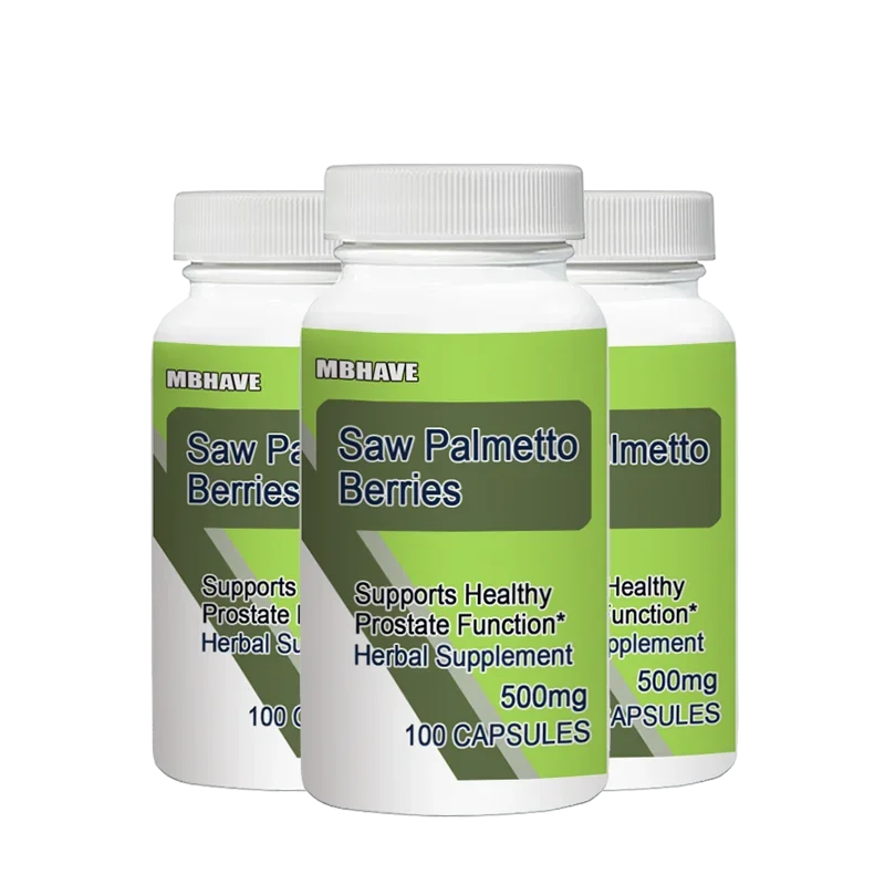 Saw Palmetto Berries 500mg 100pcsSupports Healthy Prostate Function