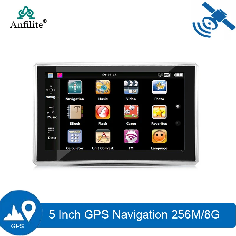 5-дюймовый HD портативный автомобильный GPS-навигатор 8 ГБ/DDR 256M Wince 6.0 новейшие карты Испании Россия Европа для автомобильного навигатора