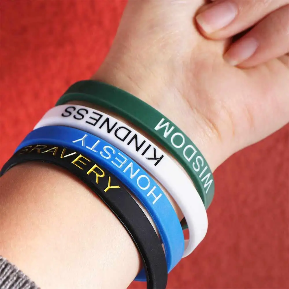 Hand Bands Fun Motivational Wristbands Printed Waterproof Inspirational Quotes Wrist Bands Luxury Charm Jerwerly