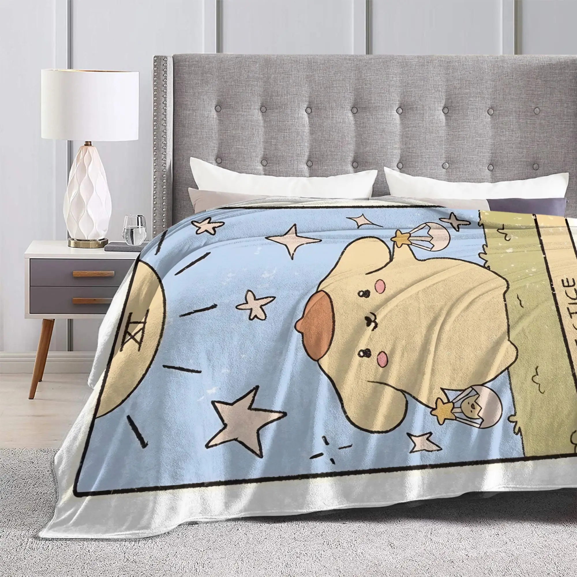 Pompompurins Cute Puppy Blankets Fleece Spring/Autumn  Portable Warm Throw Blanket for Bed Car Bedding Throws