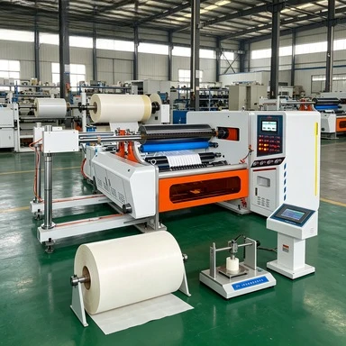 PLC Controlled Slitting Rewinding Machine with Touch Screen Operation