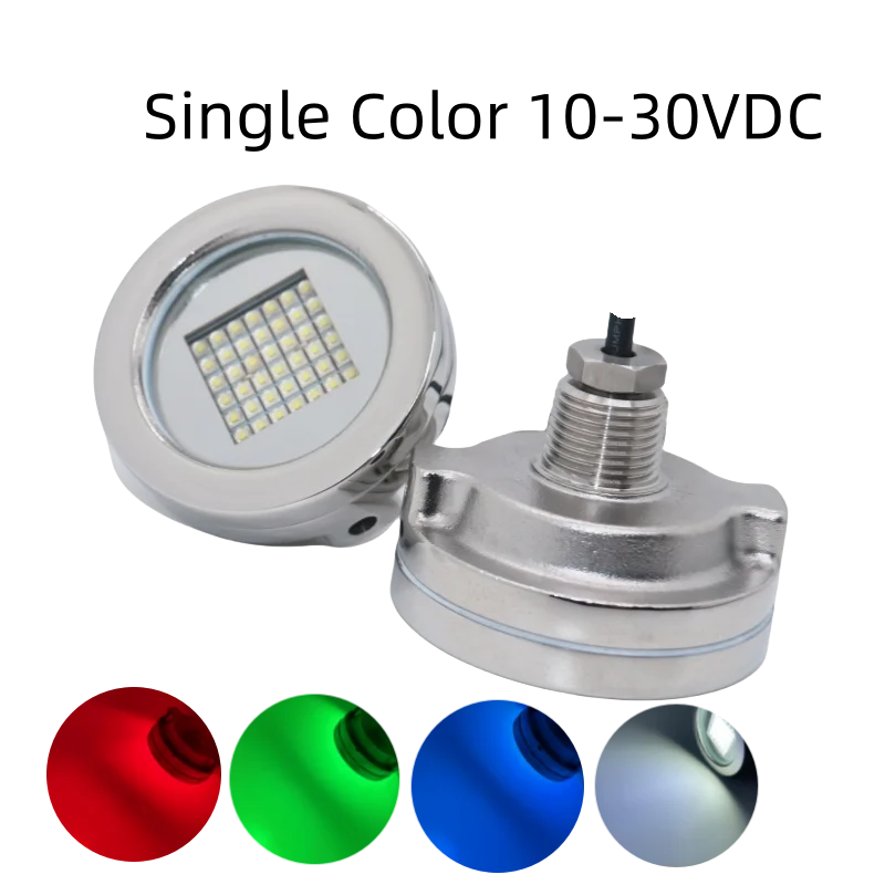 

120W RGBW RGB Blue Marine Parts Waterproof IP68 Universal Underwater Ship Yacht Fishing Transom Boat LED Drain Plug Light