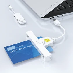 USB /Type-C Smart Card Reader SIM Cloner Type-C Bank Tax Declaration Citizen IC Card Bank Chip Card Reader for Windows/Mac Phone