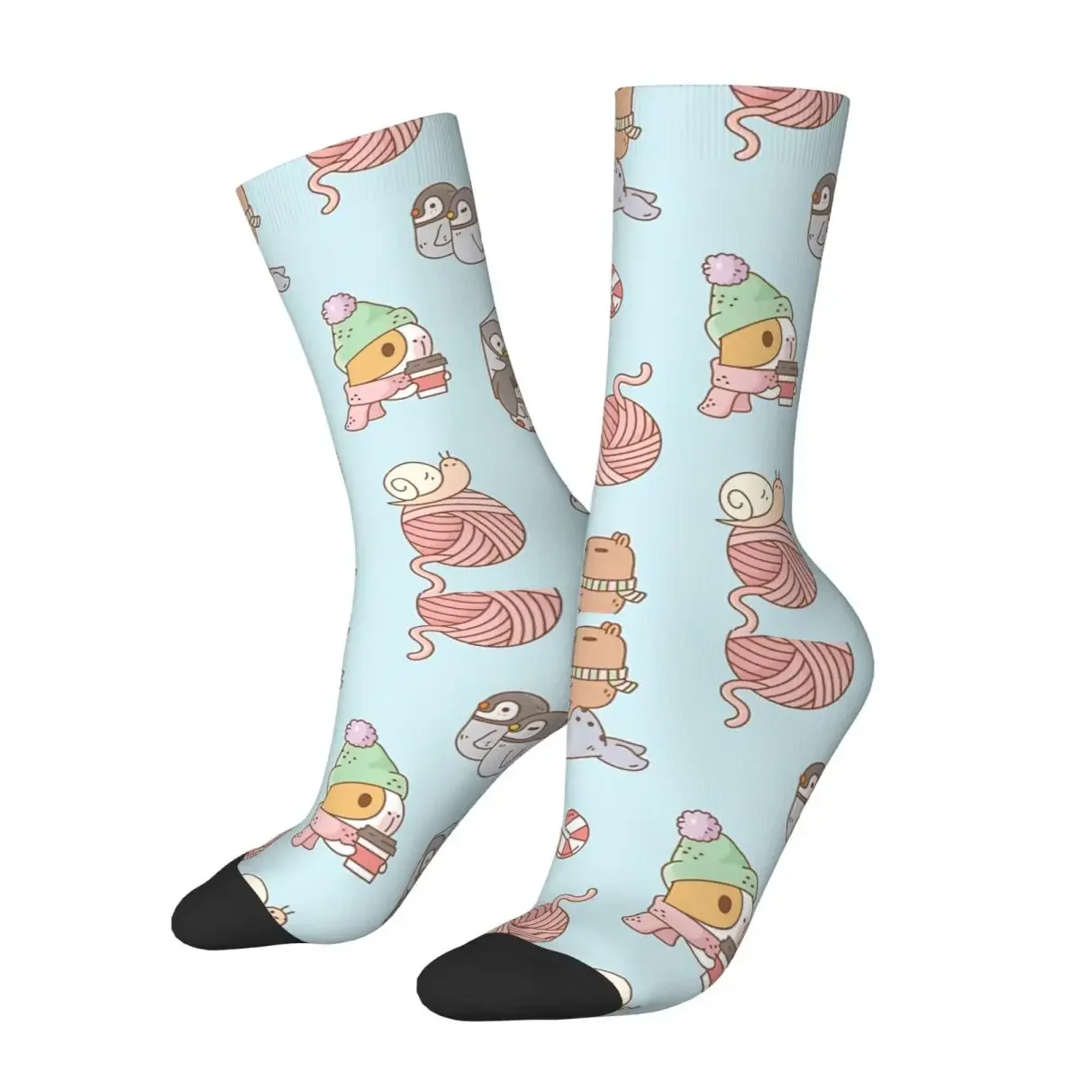 

Funny Men's Socks Bubu The Guinea Pig Retro Harajuku Capybara Hip Hop Novelty Crew Crazy Sock Gift Pattern Printed