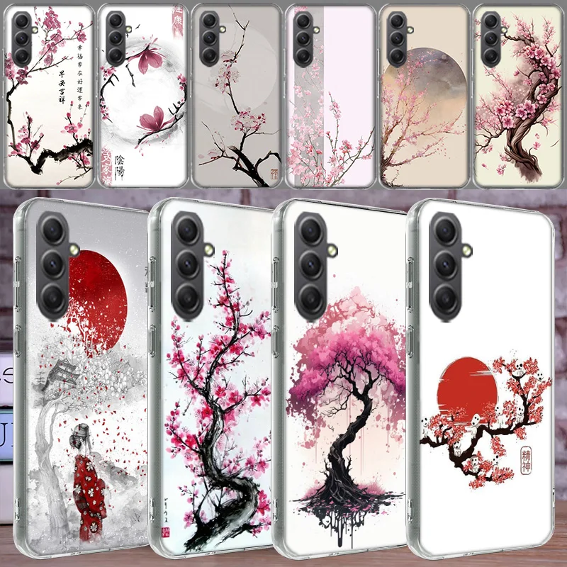 Cherry Blossom Tree Case For Phone Samsung Galaxy A12 A22 A32 A52 A52S A13 A23 A33 A53 A14 A24 A34 A54 5G A73 A42 A9 A8 A7 A6 Pl