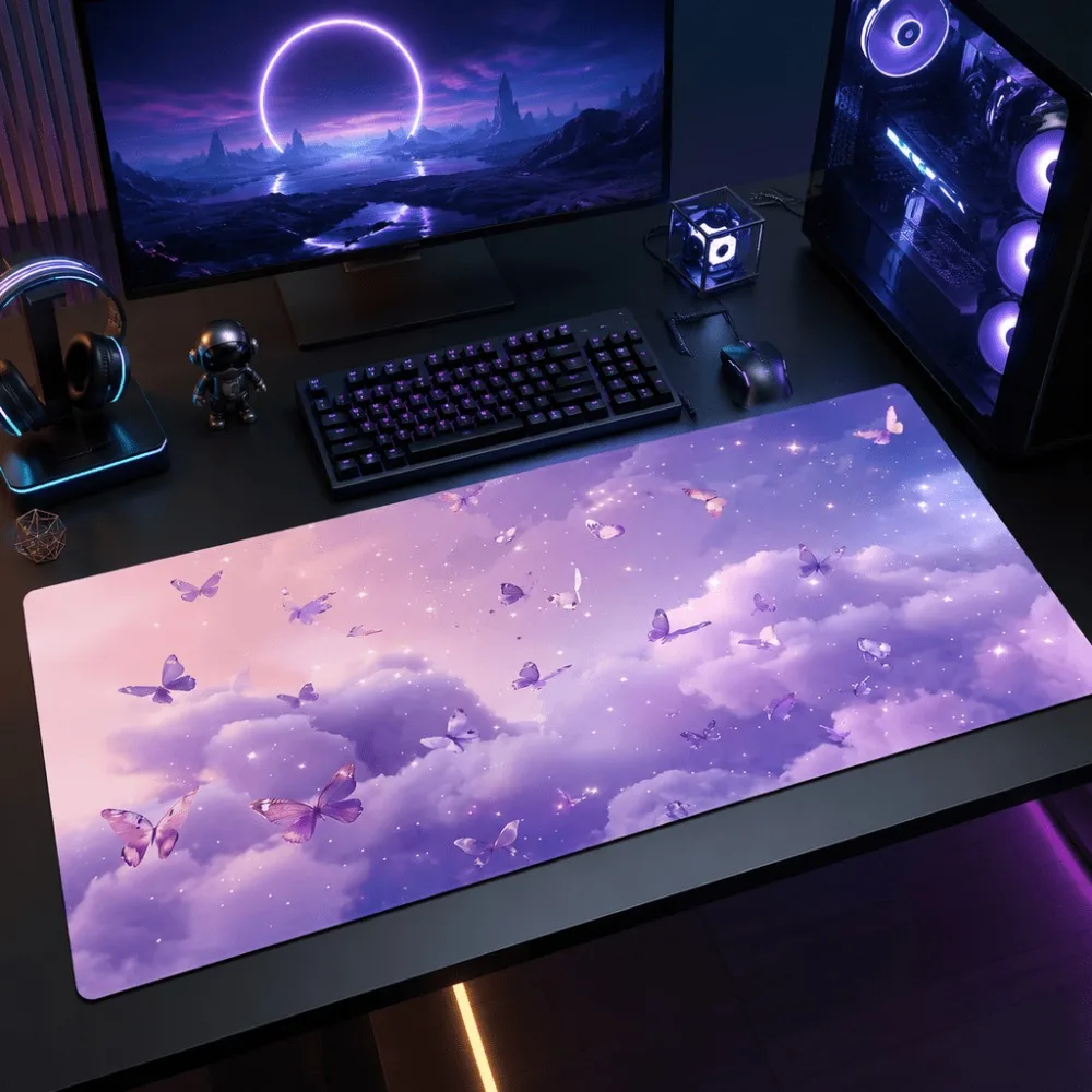 Original butterfly cloud print with simple aesthetic appeal. Suitable for gamers and office users. Ideal gift for game-related
