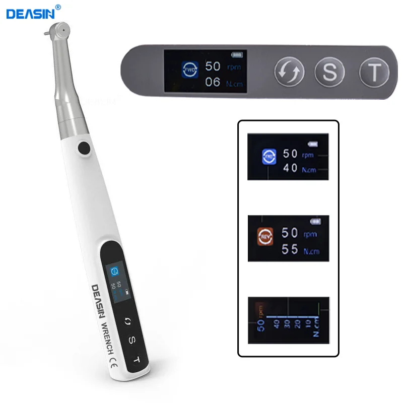 Portable Dental Electric Implant Torque Wrench Torque Driver Dentistry Universal Implant Repair Tools with 16Pcs Screws