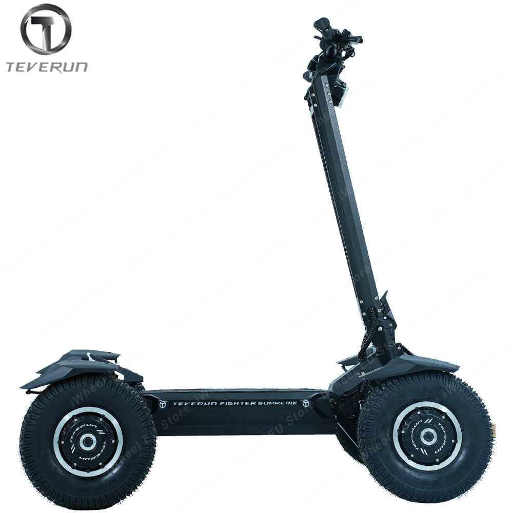 Original Teverun TETRA 4 Motor 60V 60A 4 Inch TFT Display 4*1500W Peak 12000W Top Speed 55km/h 13 Inch Tire Official E-Scooter