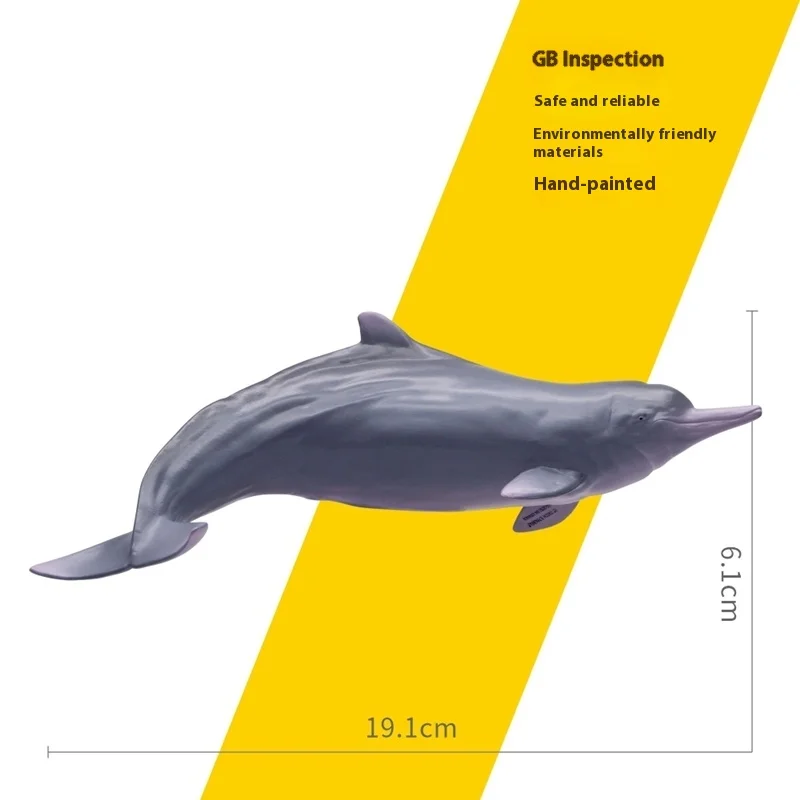 Model 17 Chinese White Dolphin Model Xibao Marine Mammal Animal Figure Collection Realistic Scene Decoration Birthday Gift