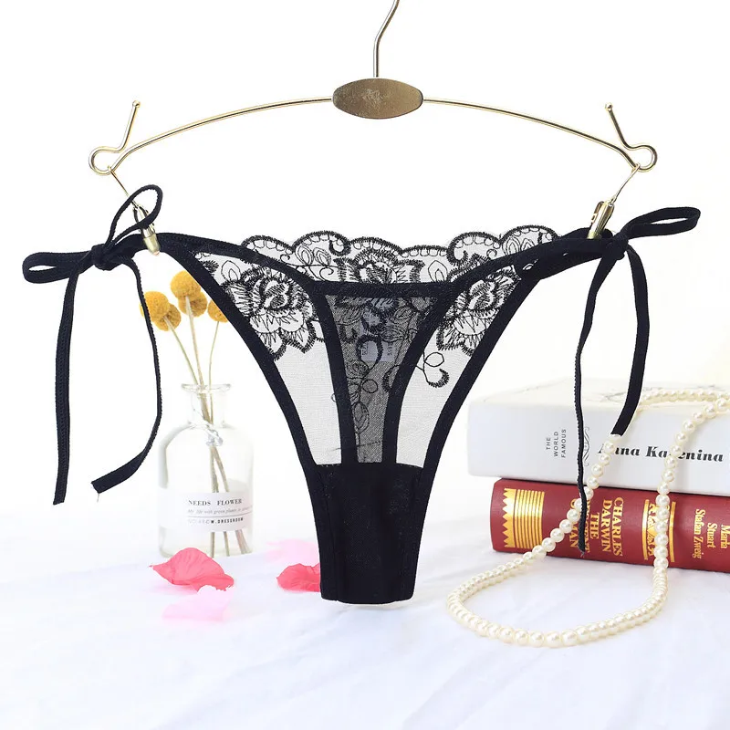 

Women's Seamless Low Waist Lace Panties Transparent Hollow out Design Underwear Sexy Japanese Underwear For Ladies