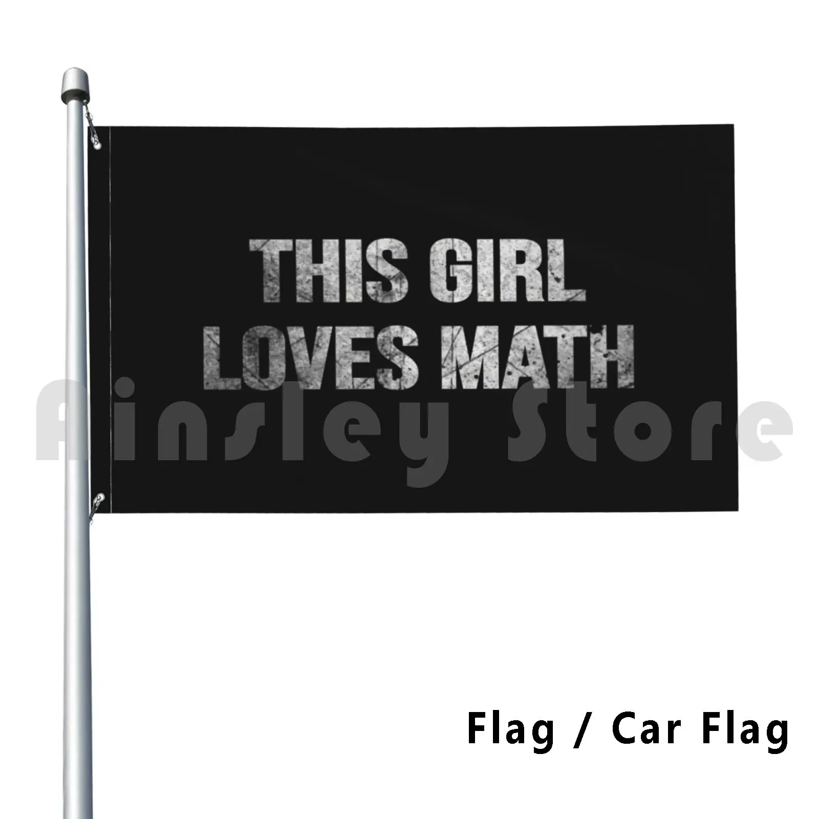 This Girl Loves Math | Funny Math Flag Car Flag Funny This Girl Loves Math Funny Math Math Mathematics