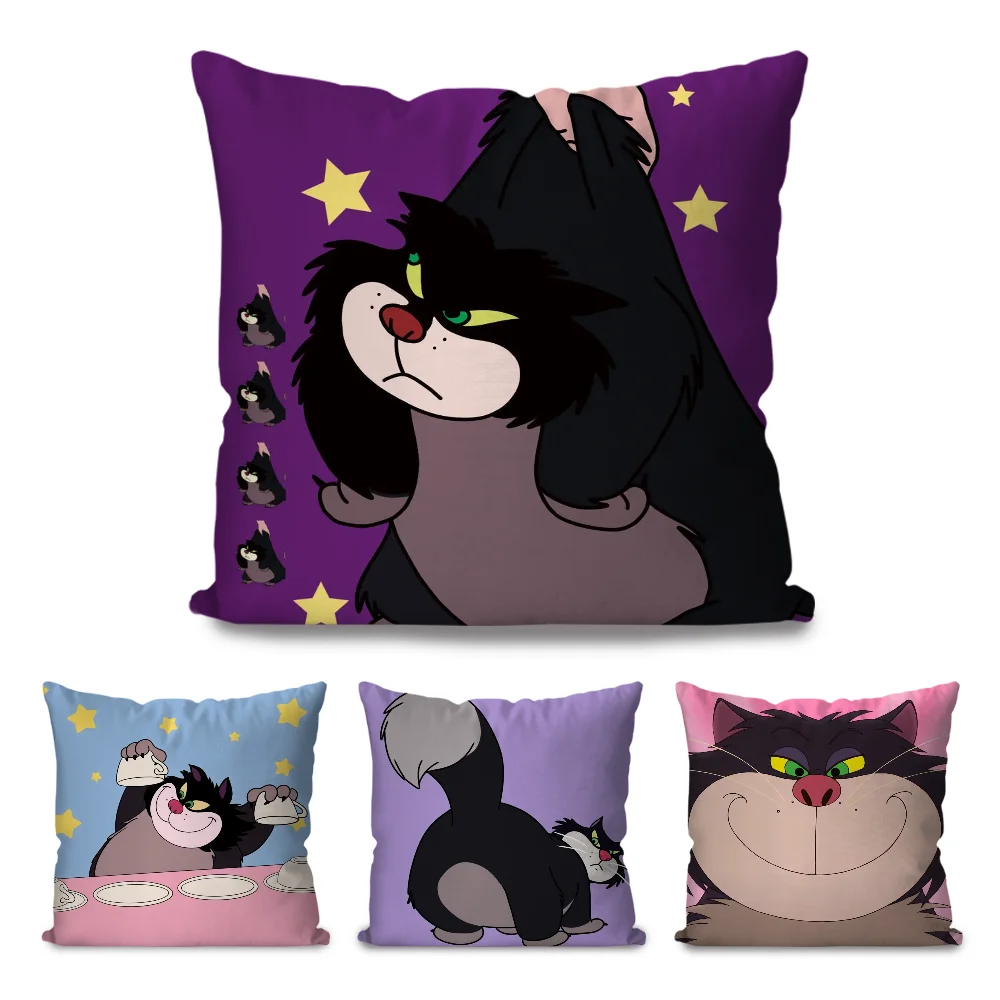 

Cartoon Cute L-Lucifer Cat Pillow Case Square Pillow Bedroom Sofa Leisure Comfort Cushion Car Living Room Home Decoration 40X40