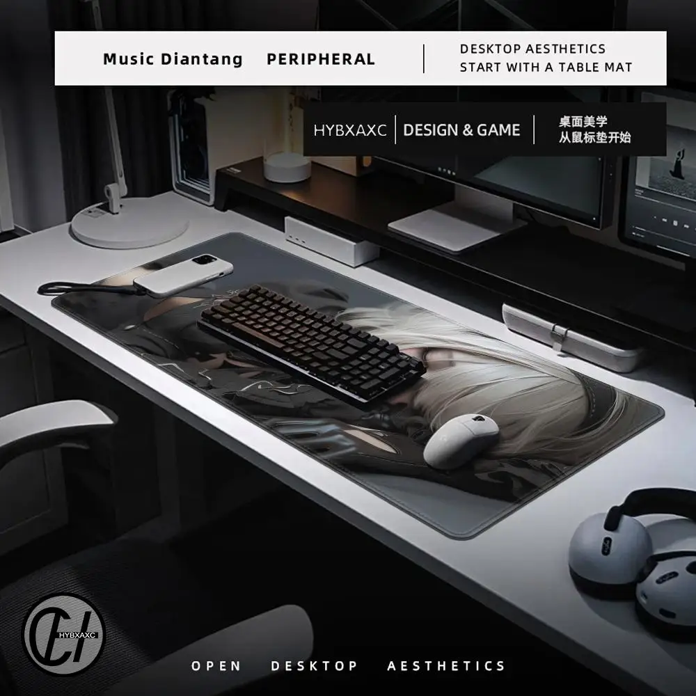 لوحة ماوس ذات شعر قصير أنيمي فتاة موضوع قاعدة مطاطية لوحة ماوس ألعاب كبيرة للكمبيوتر المحمول حصيرة لوحة المفاتيح ملحقات الحصير ديكور المكتب