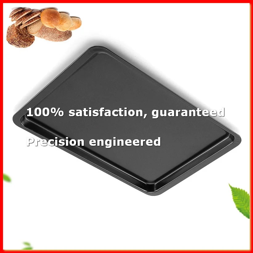 ●2Pcs Rectangular Non-Stick Bread Cake Baking Tray Baking Tray Oven Rectangular Black Baking Tray Diy Baking for Kitchen-ABFB