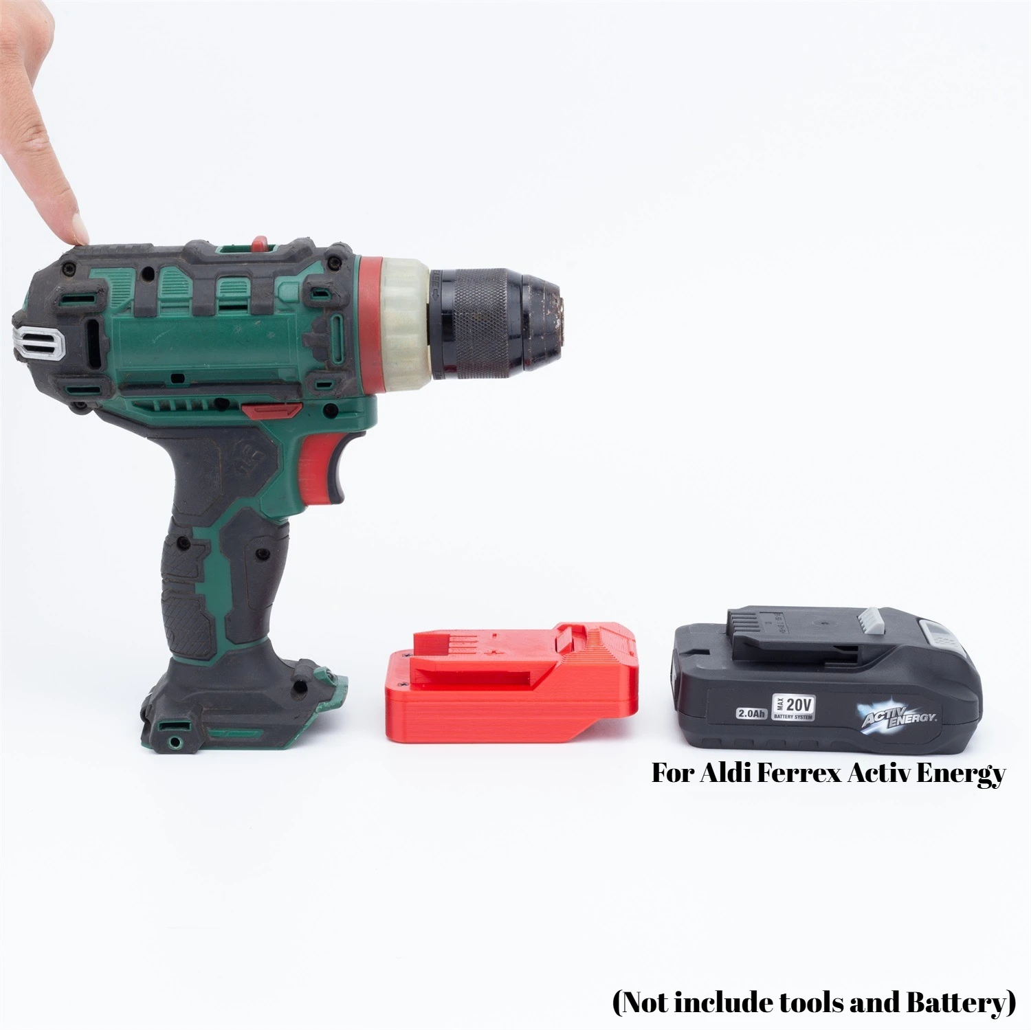 

Battery Adapter For Aldi Ferrex Activ Energy /Parkside compatible To Aldi Ferrex Activ Energy/ Parkside Lidl X20V Tools Converte