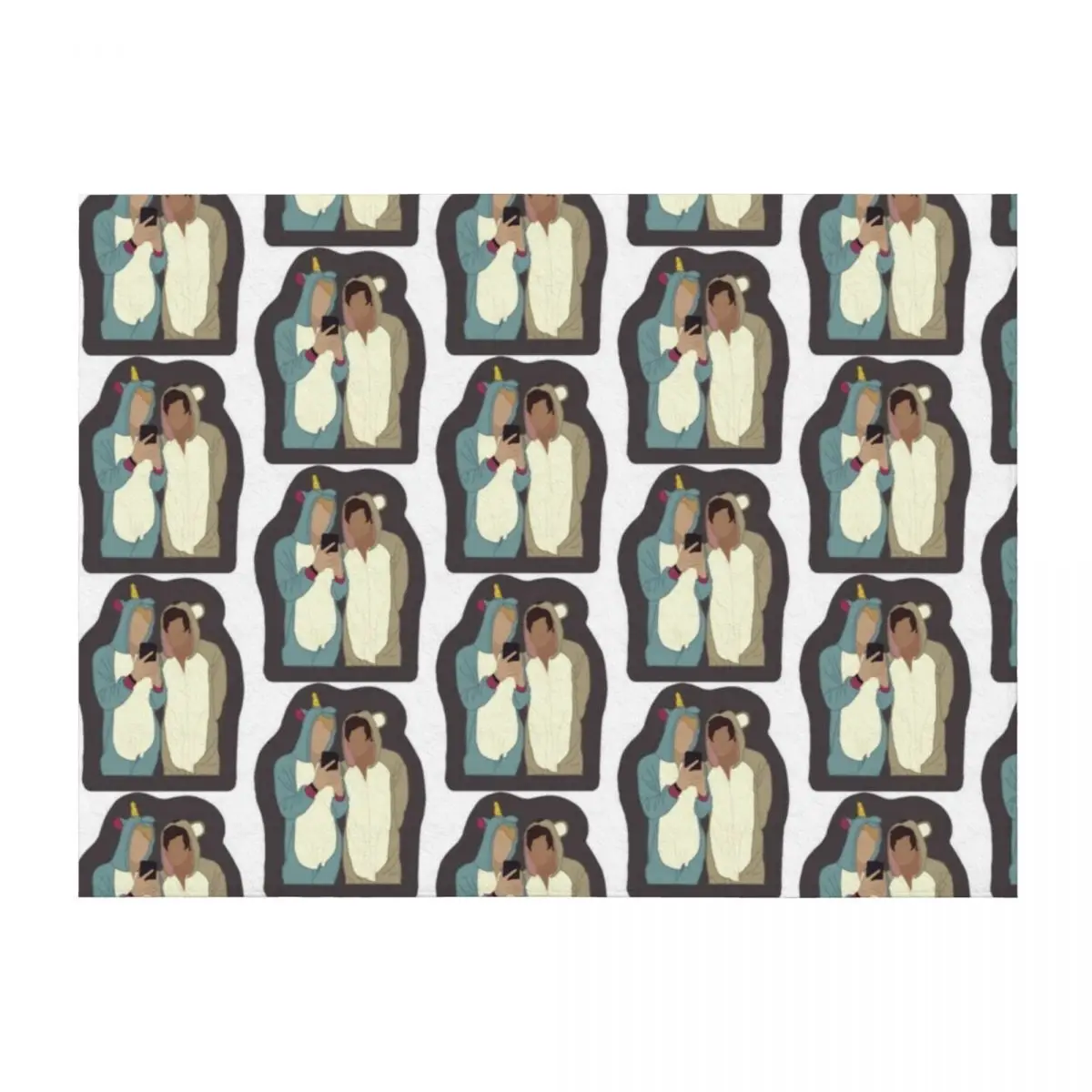 

Sam and Colby Onesies48 Throw Blanket Blankets Sofas Of Decoration warm for winter warm winter Blankets